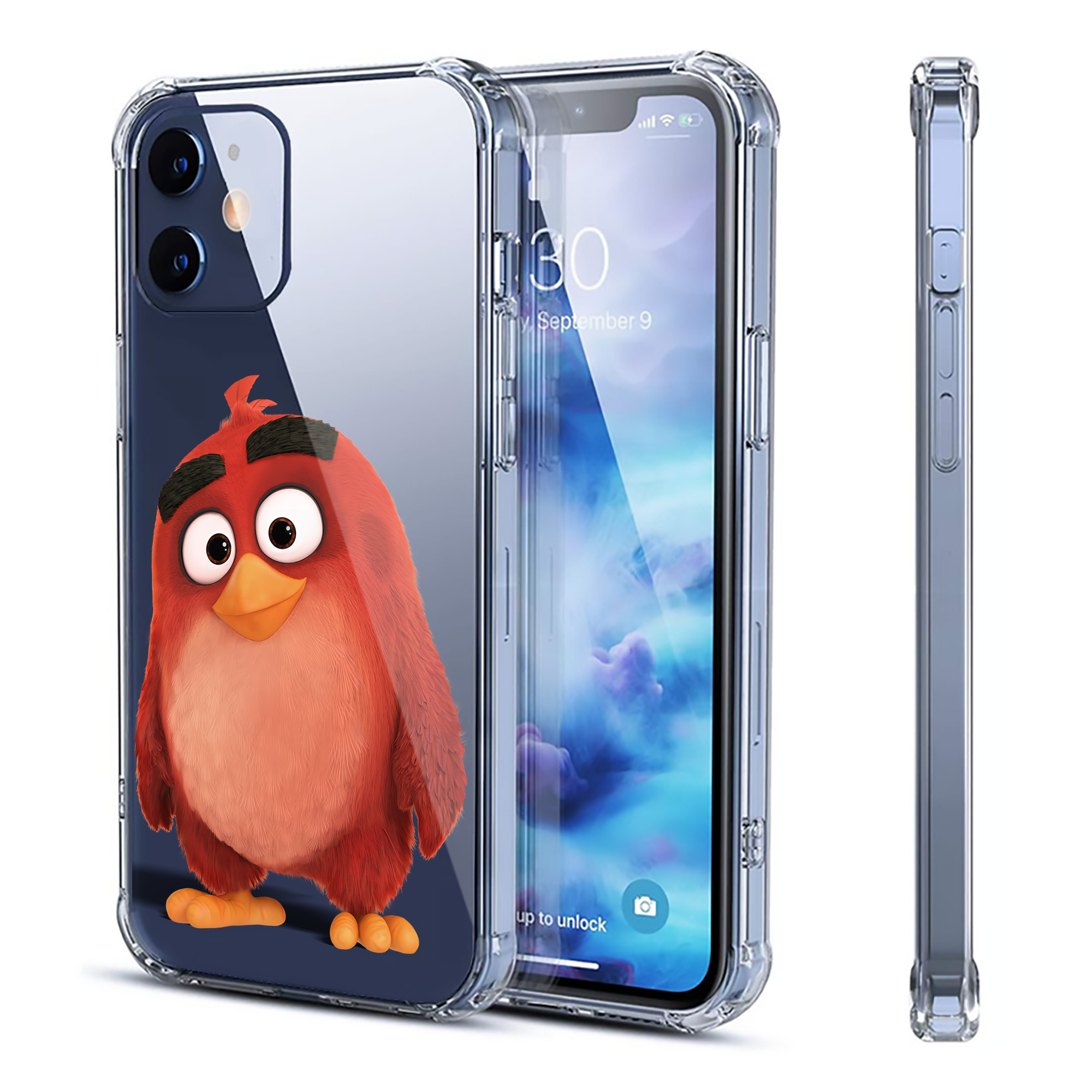 （画像用） Angry Birds アングリーバード 【iPhone 12シリーズ対応】透明スマホケース（クリアソフトケース）